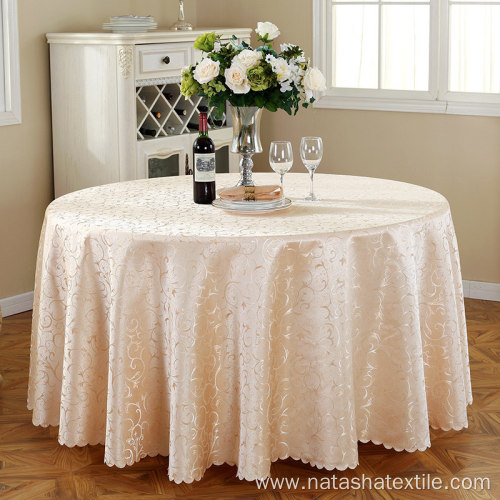 Colored crochet round tablecloth